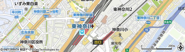 餃子の王将 東神奈川駅西口店周辺の地図