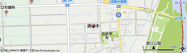 岐阜県岐阜市溝口中周辺の地図