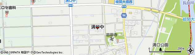 岐阜県岐阜市溝口（中）周辺の地図