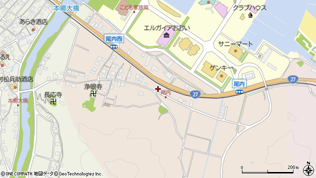 〒919-2103 福井県大飯郡おおい町尾内の地図