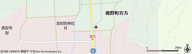 鳥取県鳥取市鹿野町宮方155周辺の地図