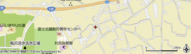 山梨県南都留郡鳴沢村鳴沢1868周辺の地図