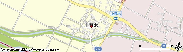 福井県若狭町（三方上中郡）上野木周辺の地図