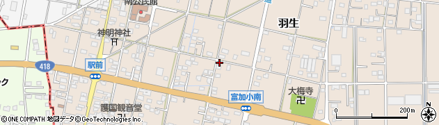 岐阜県加茂郡富加町羽生1393周辺の地図