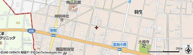 岐阜県加茂郡富加町羽生1412周辺の地図