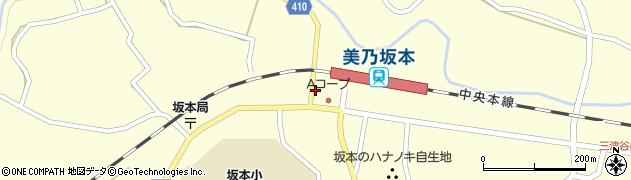 ＪＡひがしみの坂本周辺の地図