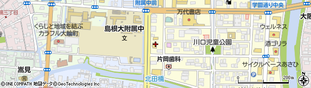 出雲そば庄 手造りうどん たまき松江店周辺の地図