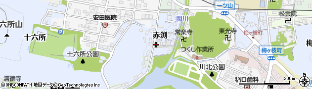 岐阜県関市赤渕周辺の地図