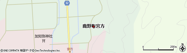 鳥取県鳥取市鹿野町宮方周辺の地図