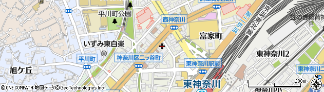 神奈川県横浜市神奈川区西神奈川周辺の地図
