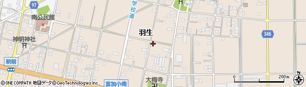 岐阜県加茂郡富加町羽生1264周辺の地図