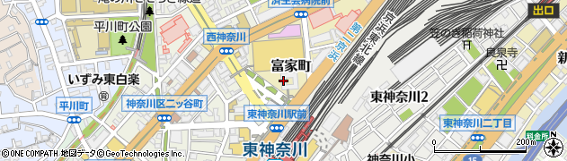 ソフトバンク東神奈川周辺の地図