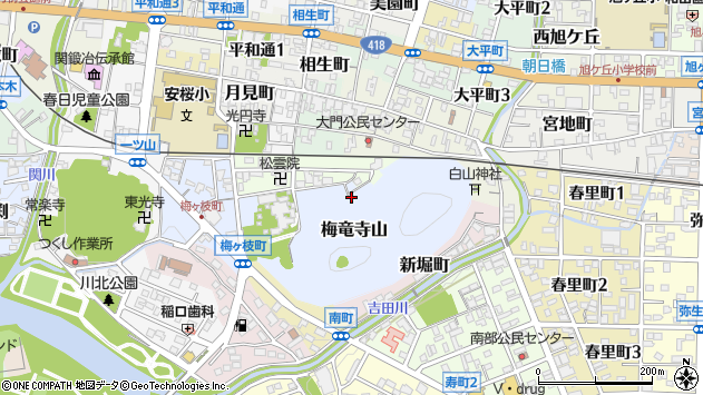 〒501-3976 岐阜県関市梅竜寺山の地図