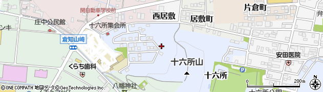 岐阜県関市十六所周辺の地図