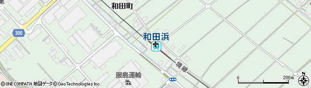 和田浜駅周辺の地図