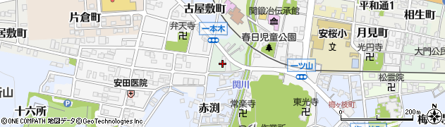 岐阜県関市寺内町周辺の地図