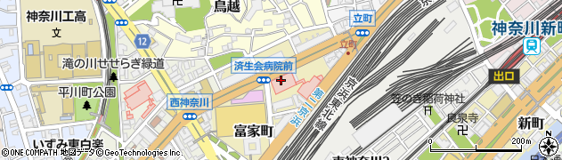 神奈川県横浜市神奈川区富家町周辺の地図