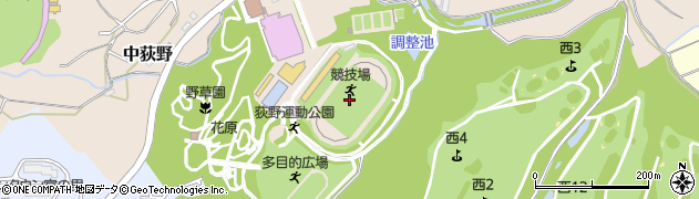 厚木市荻野運動公園競技場周辺の地図