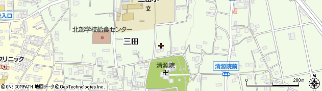 神奈川県厚木市三田周辺の地図