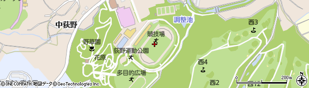 厚木市荻野運動公園競技場周辺の地図