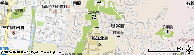 島根県松江市奥谷町周辺の地図