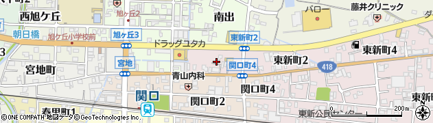 岐阜県関市東新町1丁目3周辺の地図