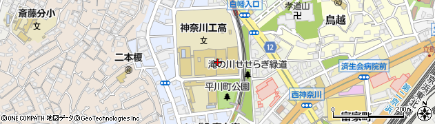 神奈川県立神奈川工業高等学校周辺の地図