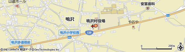 鳴沢村役場　税務課周辺の地図