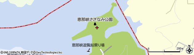 県立自然公園　恵那峡周辺の地図