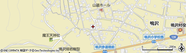 鳴沢村農協　本所周辺の地図