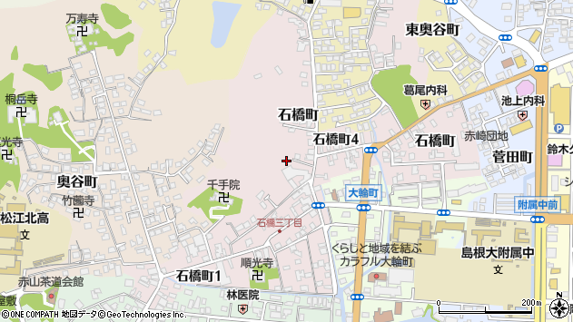 〒690-0881 島根県松江市石橋町の地図