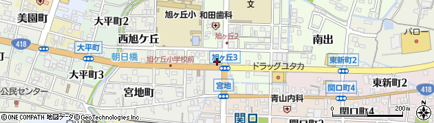 ソフトバンク関旭ヶ丘周辺の地図