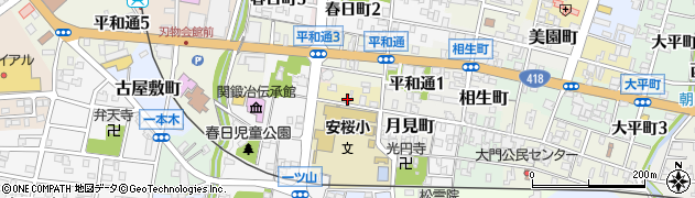 岐阜県関市いろは町周辺の地図