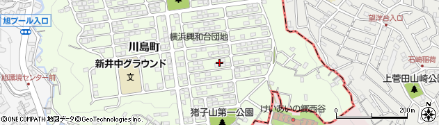 神奈川県横浜市旭区川島町周辺の地図