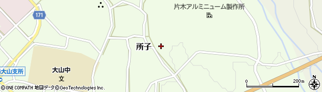 鳥取県西伯郡大山町所子165周辺の地図