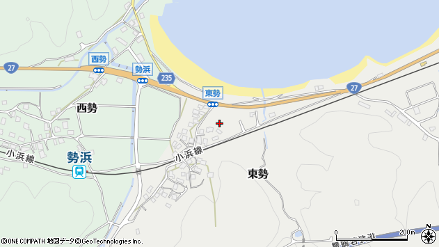 〒917-0042 福井県小浜市東勢の地図