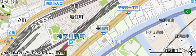 セブンイレブン横浜浦島町店周辺の地図