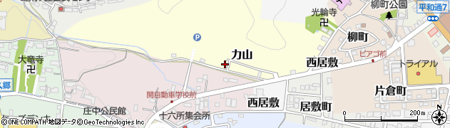 岐阜県関市力山周辺の地図