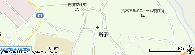 鳥取県西伯郡大山町所子383周辺の地図