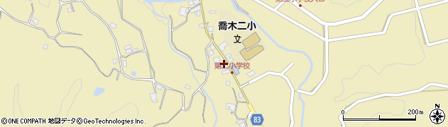 喬木村　富田消防詰所周辺の地図