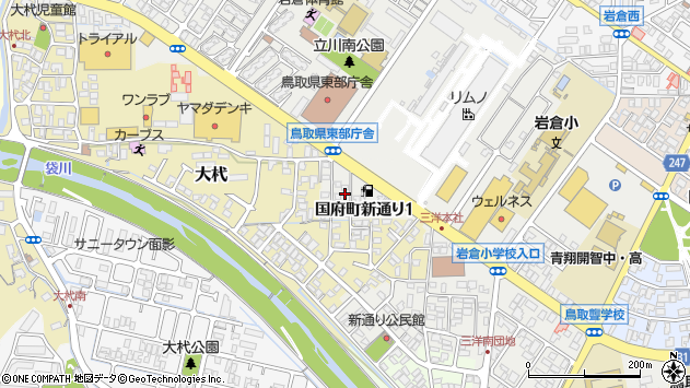〒680-8066 鳥取県鳥取市国府町新通りの地図