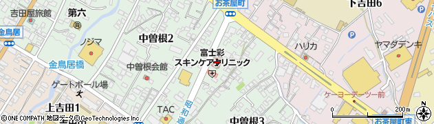 富士吉田郵便局周辺の地図