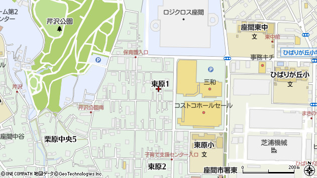 〒252-0004 神奈川県座間市東原の地図