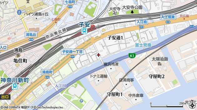 〒221-0021 神奈川県横浜市神奈川区子安通の地図