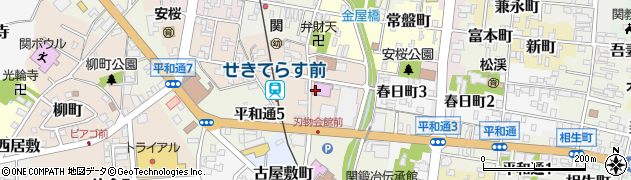 岐阜県関市日ノ出町周辺の地図