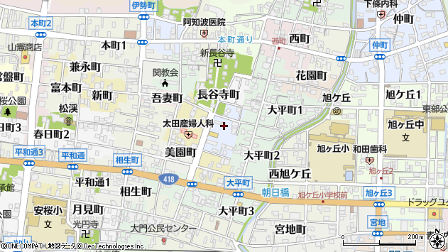 〒501-3838 岐阜県関市東門前町の地図