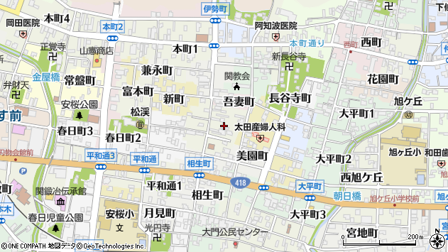 〒501-3846 岐阜県関市住吉町の地図