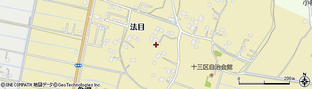 千葉県茂原市法目周辺の地図