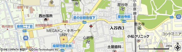 神奈川県座間市入谷西周辺の地図