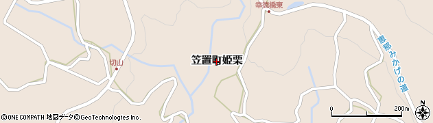 岐阜県恵那市笠置町姫栗周辺の地図